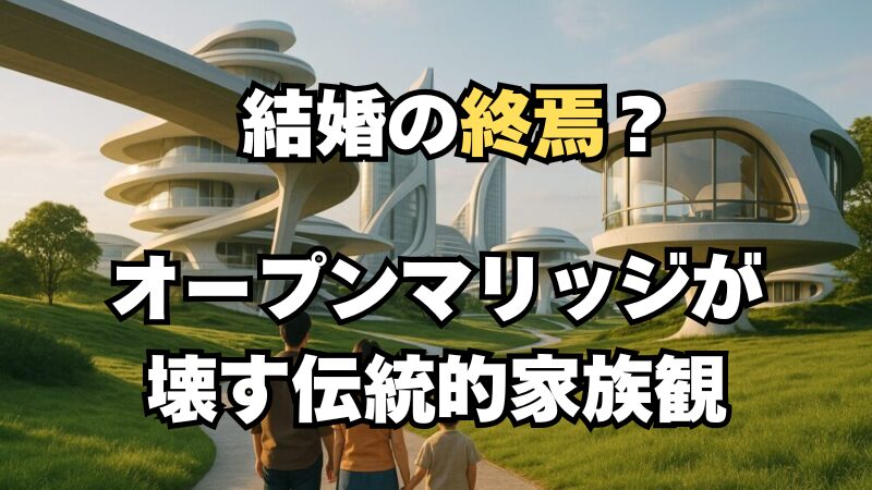 「結婚の終焉」？オープンマリッジが壊す伝統的家族観 